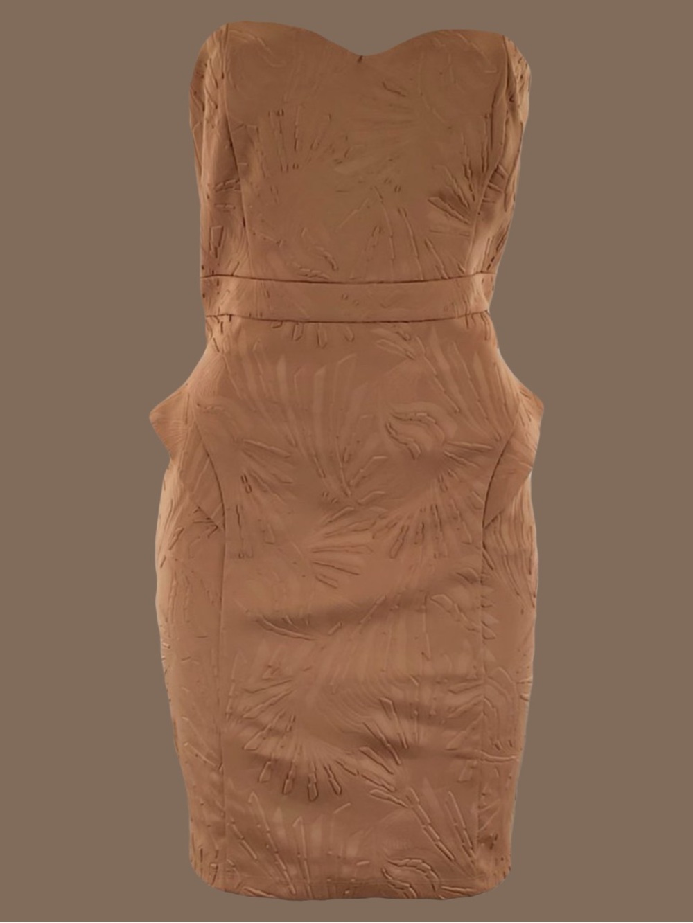 NIKIBIKI FORM FITTED TAN DRESS